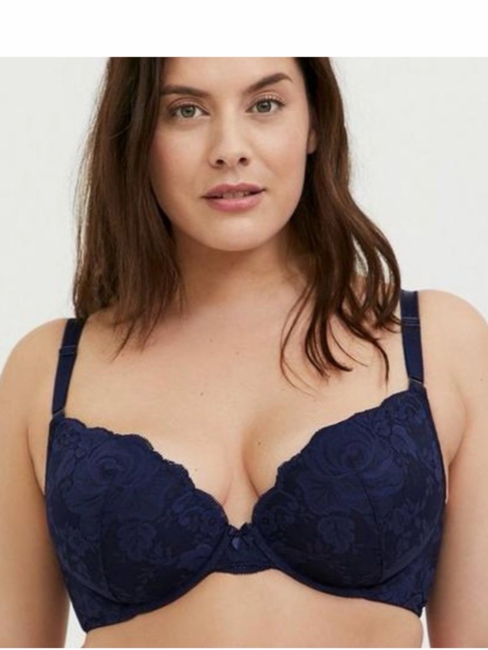 💜Torrid Curve XO 360 Back smoothing Push Up  Underwire Plunge Bra Size:42DDD